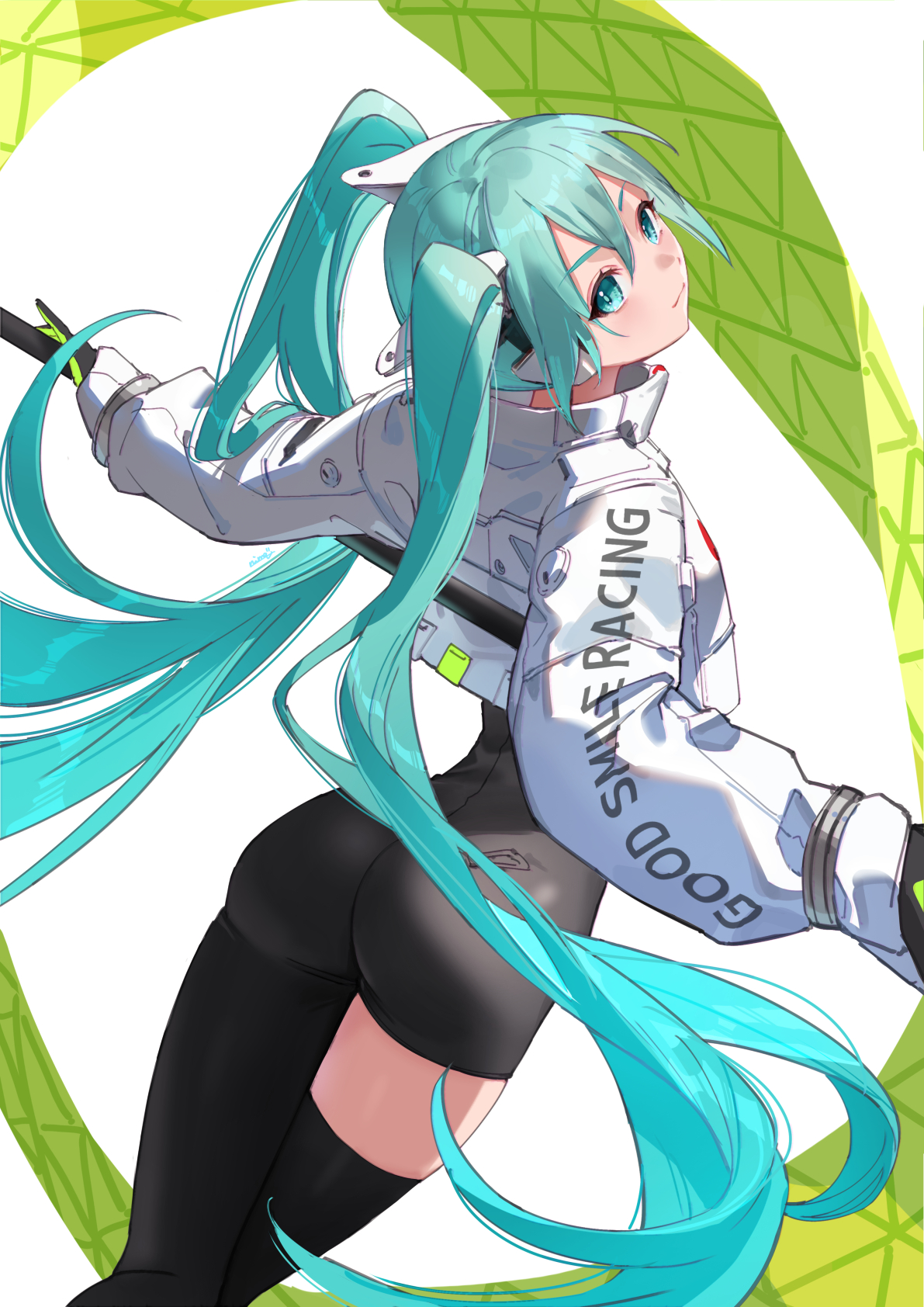 Nima Niru54 Goodsmile Racing Vocaloid Hatsune Miku Racing Miku Ass Bodysuit Thighhighs